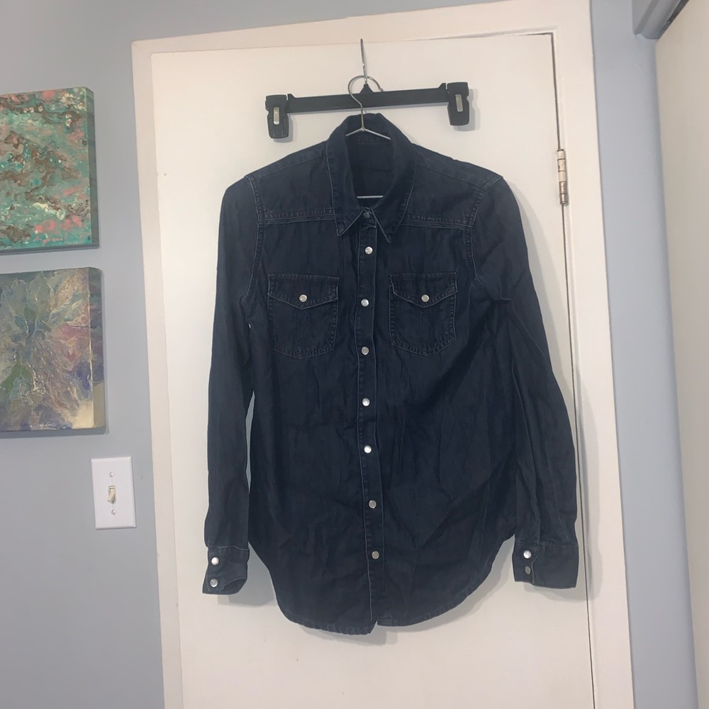 Maje Indigo Denim Shirt
